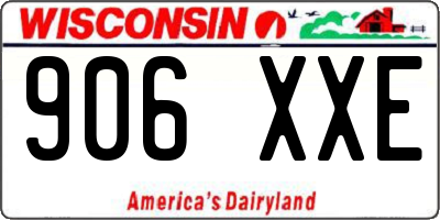 WI license plate 906XXE