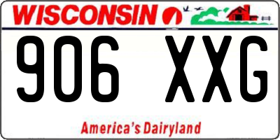 WI license plate 906XXG
