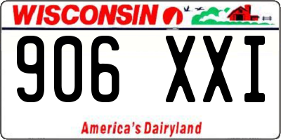 WI license plate 906XXI
