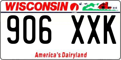 WI license plate 906XXK