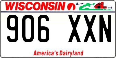 WI license plate 906XXN