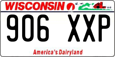 WI license plate 906XXP
