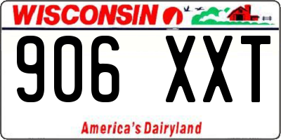 WI license plate 906XXT