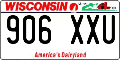 WI license plate 906XXU