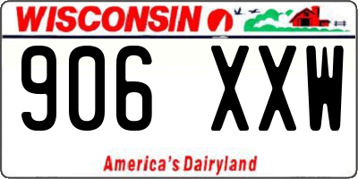 WI license plate 906XXW