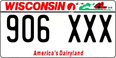 WI license plate 906XXX