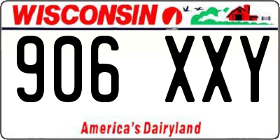 WI license plate 906XXY
