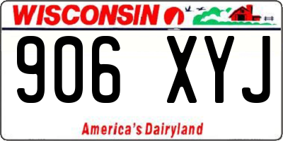 WI license plate 906XYJ