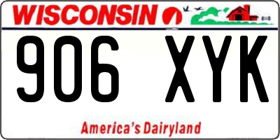WI license plate 906XYK
