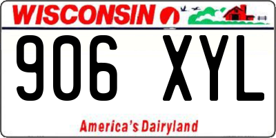 WI license plate 906XYL