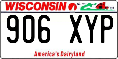 WI license plate 906XYP