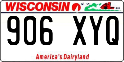 WI license plate 906XYQ