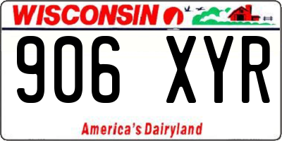 WI license plate 906XYR
