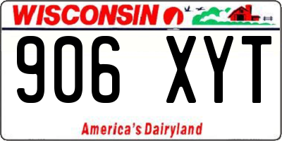 WI license plate 906XYT