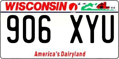 WI license plate 906XYU