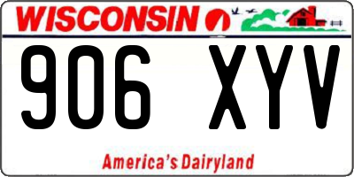 WI license plate 906XYV