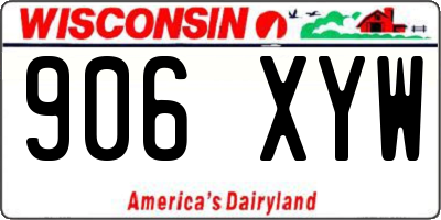 WI license plate 906XYW