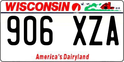 WI license plate 906XZA