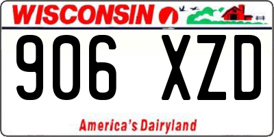 WI license plate 906XZD