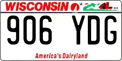 WI license plate 906YDG