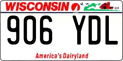 WI license plate 906YDL