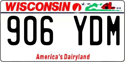 WI license plate 906YDM