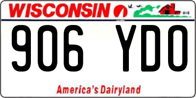 WI license plate 906YDO