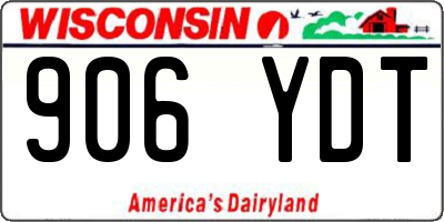 WI license plate 906YDT