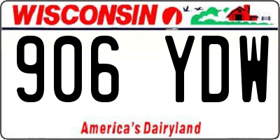 WI license plate 906YDW