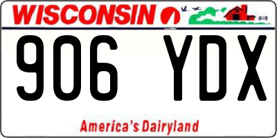 WI license plate 906YDX