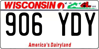 WI license plate 906YDY