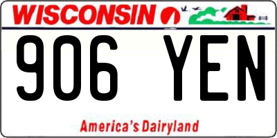 WI license plate 906YEN