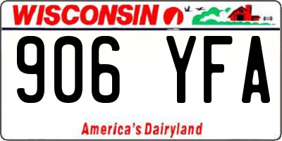 WI license plate 906YFA