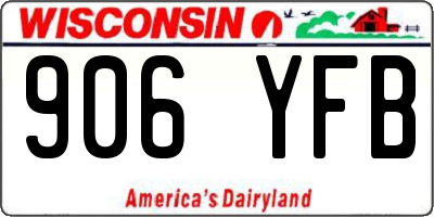 WI license plate 906YFB