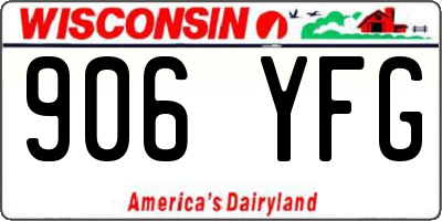 WI license plate 906YFG