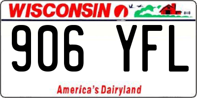 WI license plate 906YFL