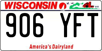 WI license plate 906YFT