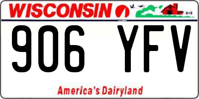 WI license plate 906YFV