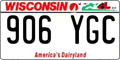 WI license plate 906YGC