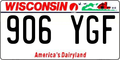 WI license plate 906YGF