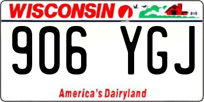 WI license plate 906YGJ