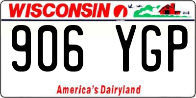 WI license plate 906YGP