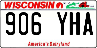 WI license plate 906YHA
