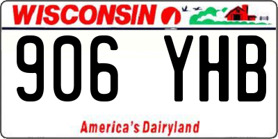 WI license plate 906YHB