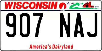 WI license plate 907NAJ