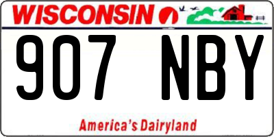 WI license plate 907NBY