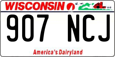 WI license plate 907NCJ