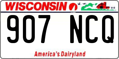 WI license plate 907NCQ