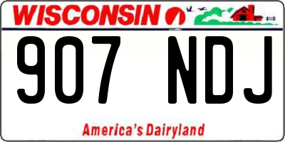 WI license plate 907NDJ