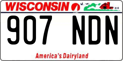 WI license plate 907NDN